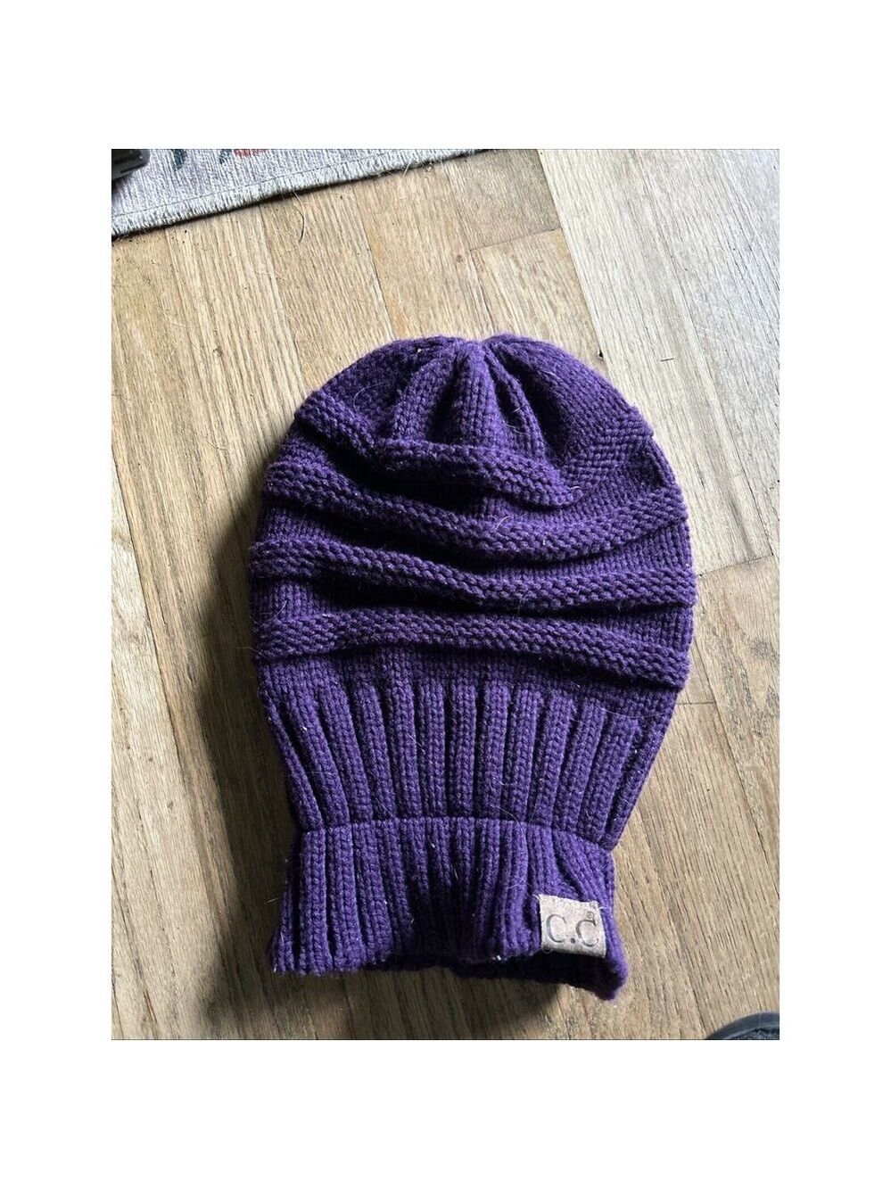 Purple CC beanie